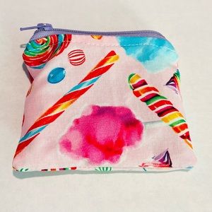 Candy printed double lined change purse